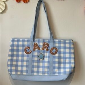 Stoney clover lane holiday gingham tote
